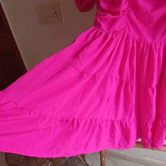 Hot Pink Skater Dress - Picture 8 of 12